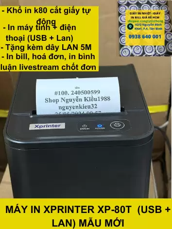 Máy In Bình Luận Tiktok USB Lan Xprinter XP80T