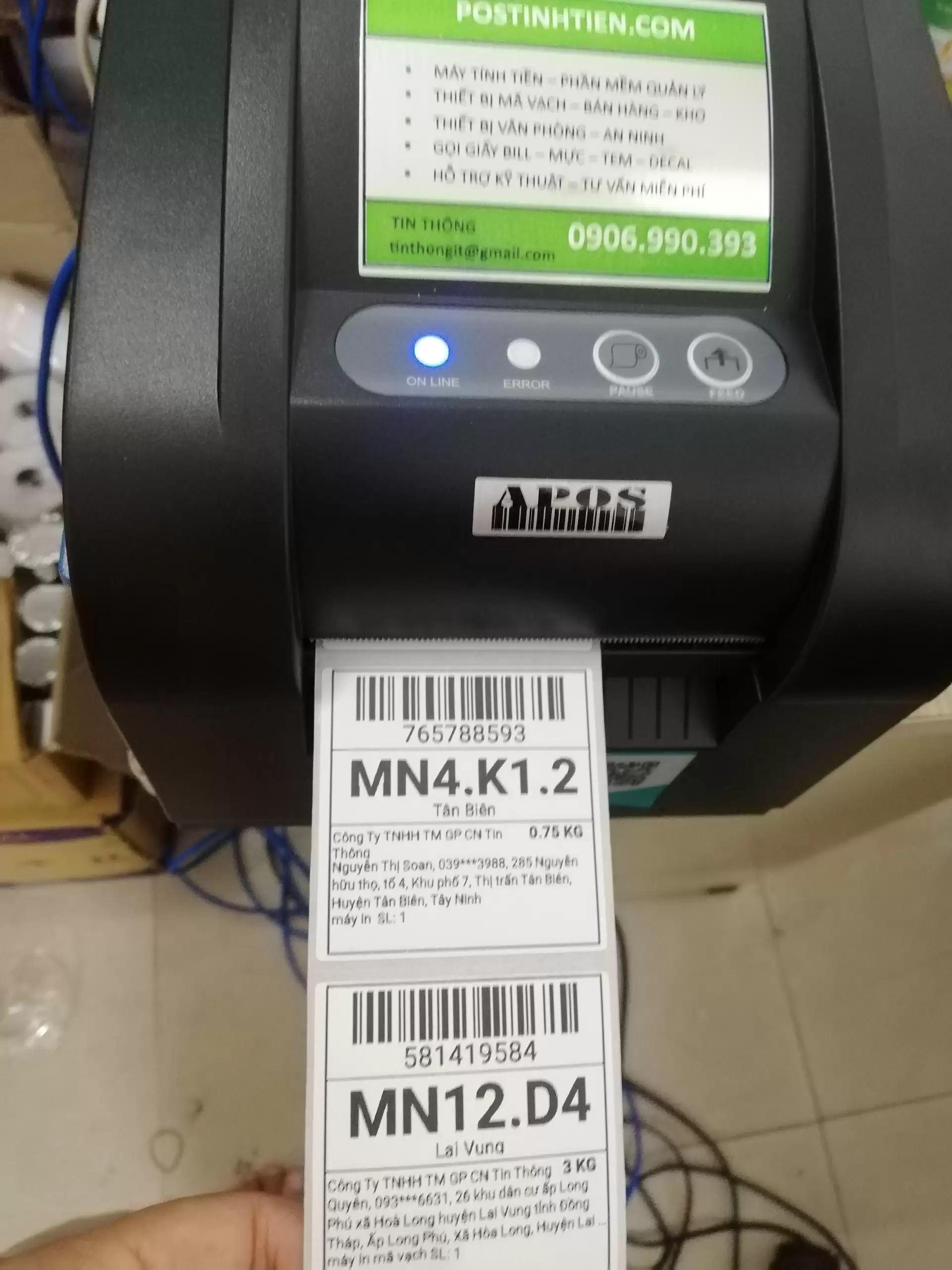 Máy in Xprinter XP350BM LAN in đơn hàng GHTK bằng điện thoại in tem nhãn Minicode