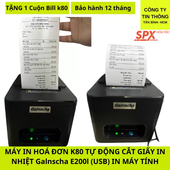 Máy In Hoá Đơn Xprinter T80U  K80 cổng USB (Sao chép)