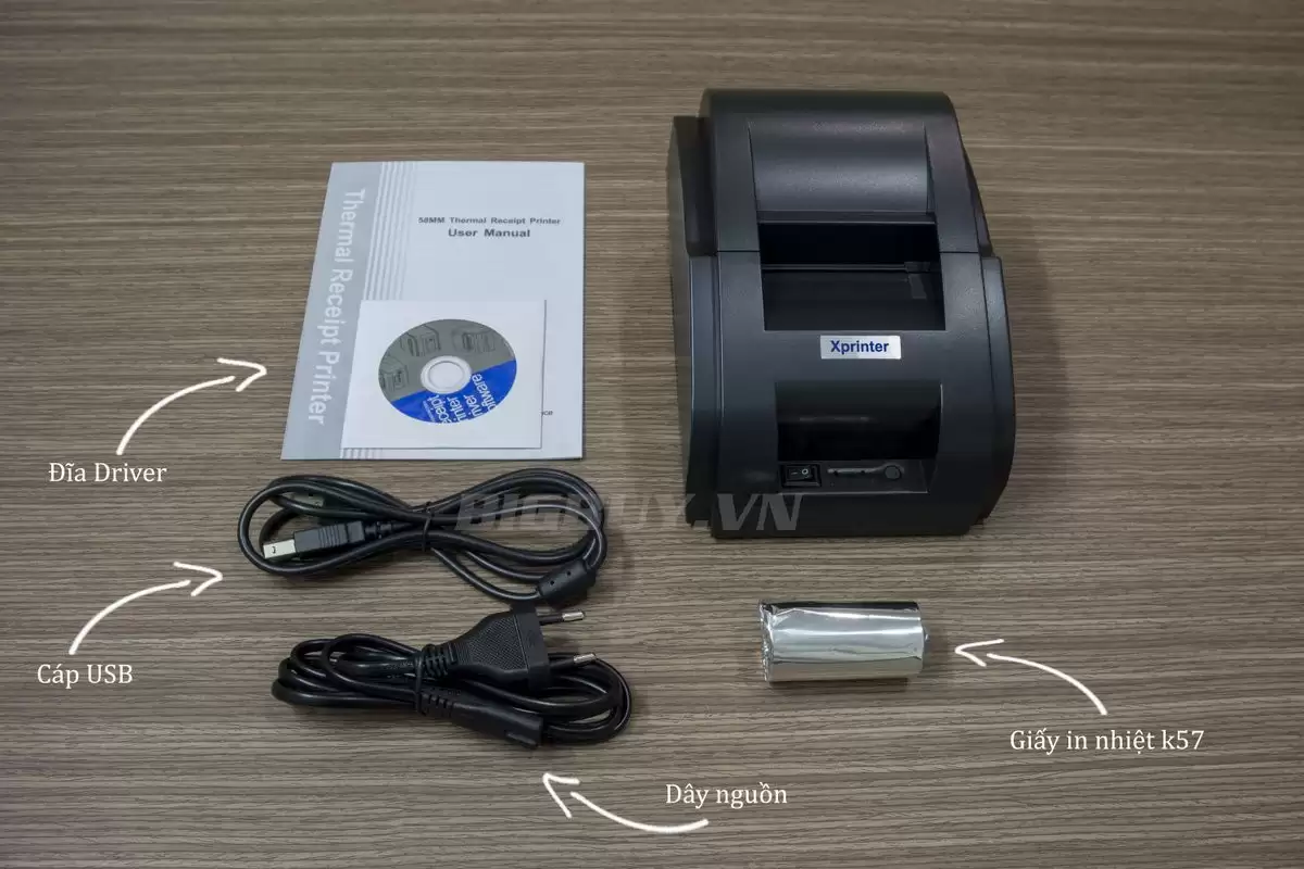 máy in k58 bluetooth Máy in nhiệt kết nối Bluetooth qua ứng dụng Viettelpay pro Xprinter 58IIh