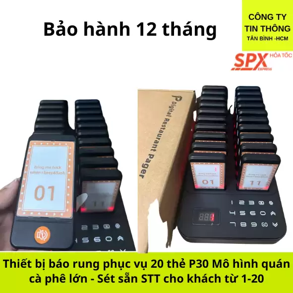 Thiết bị báo rung phục vụ 20 thẻ P30