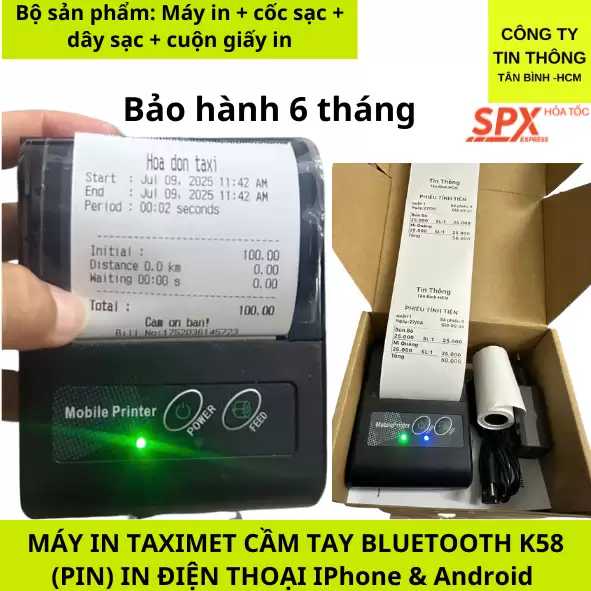 Máy in hoá đơn Bluetooth cầm tay in app Cân Lúa V4 Thiều Minh Luân (Sao chép)