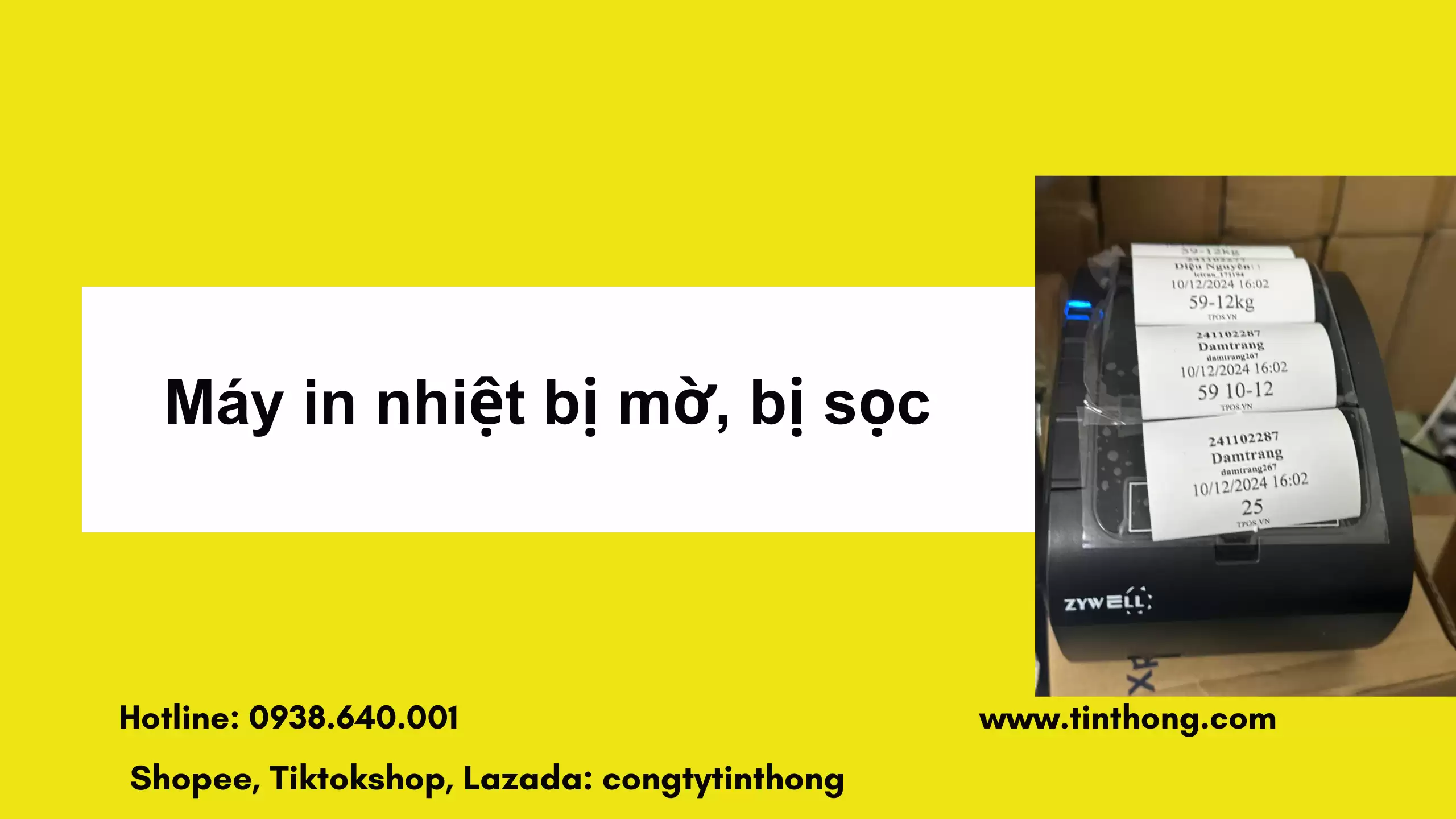 Sửa lỗi máy in nhiệt bị mờ, bị sọc