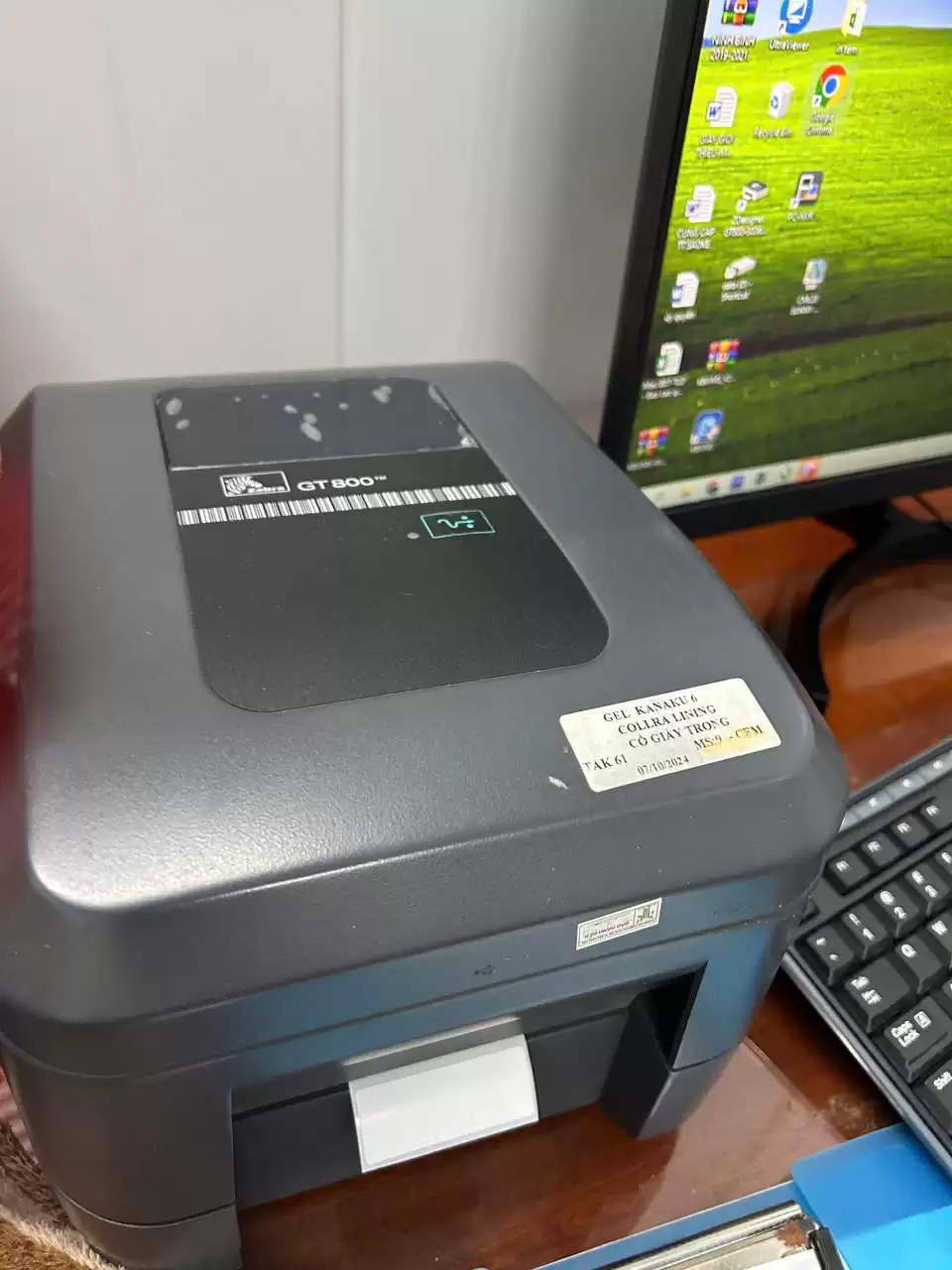 Máy in mã vạch Zebra GT800 In Mực (203 Dpi)