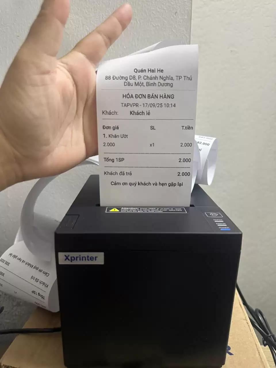 Máy in hoá đơn Wifi không dây App Tendoo Viettel Xprinter Q807K – Kết nối điện thoại & máy tính