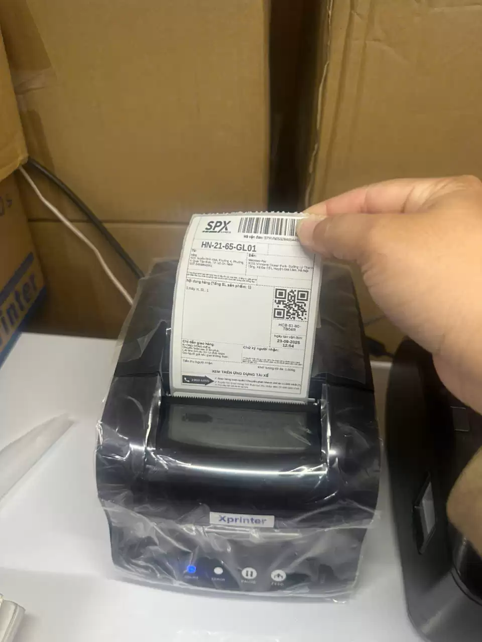 Máy in đơn hàng tem nhãn A7 Xprinter 365B | Kết nối USB LAN, in từ máy tính & điện thoại