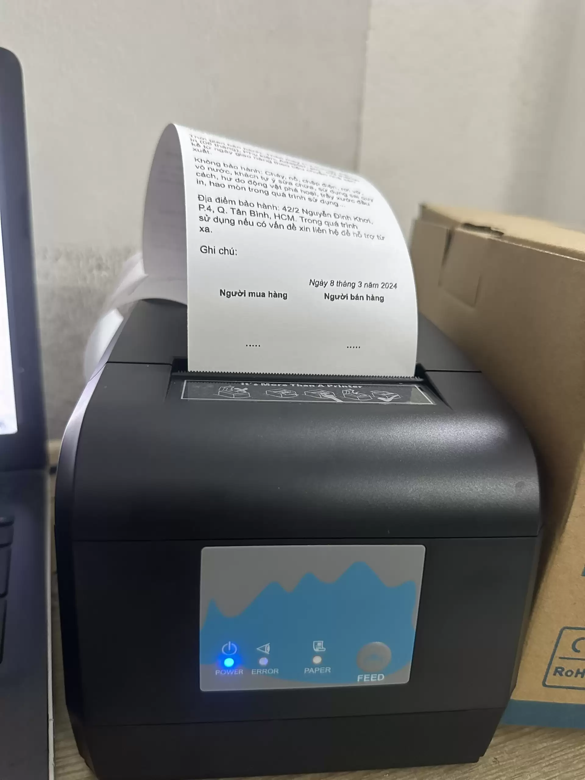 Máy in hóa đơn nhiệt Zywell ZY908 (k80, USB+WiFi) Máy in hóa đơn Wifi không dây Zywell ZY908 tương thích phần mềm MSELLER