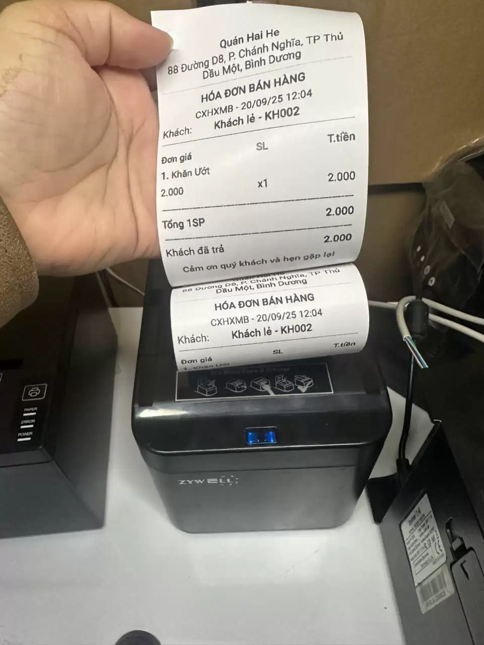 Máy in hóa đơn Zywell Q822 ( usb + lan) Máy in hóa đơn Zywell Zy-Q822 (USB, LAN) – Kết nối phần mềm Tendoo Viettel