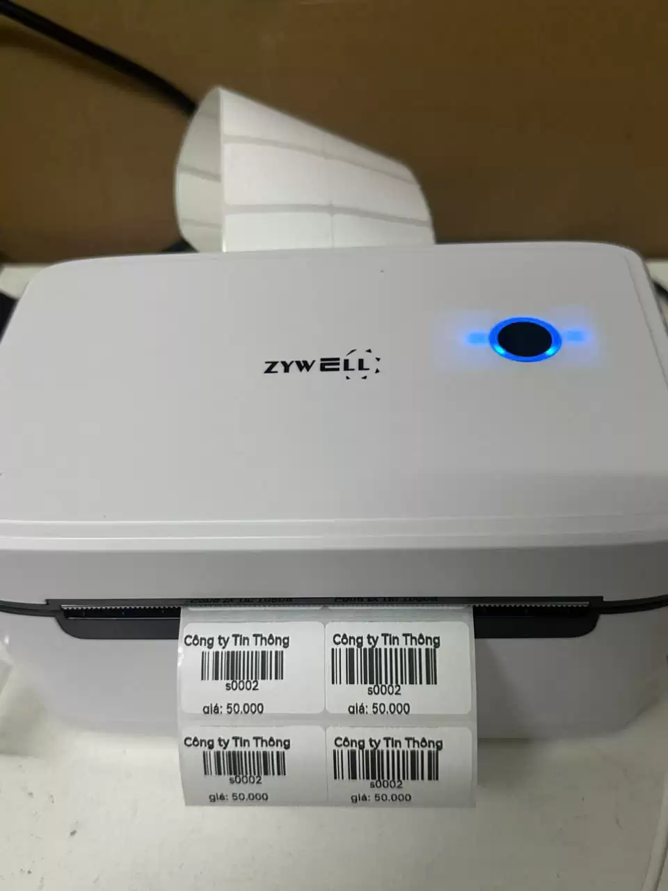 Máy In Tem Sản Phẩm Mã Vạch Bluetooth Zywell ZY909 – In Tem Từ Điện Thoại, Máy Tính