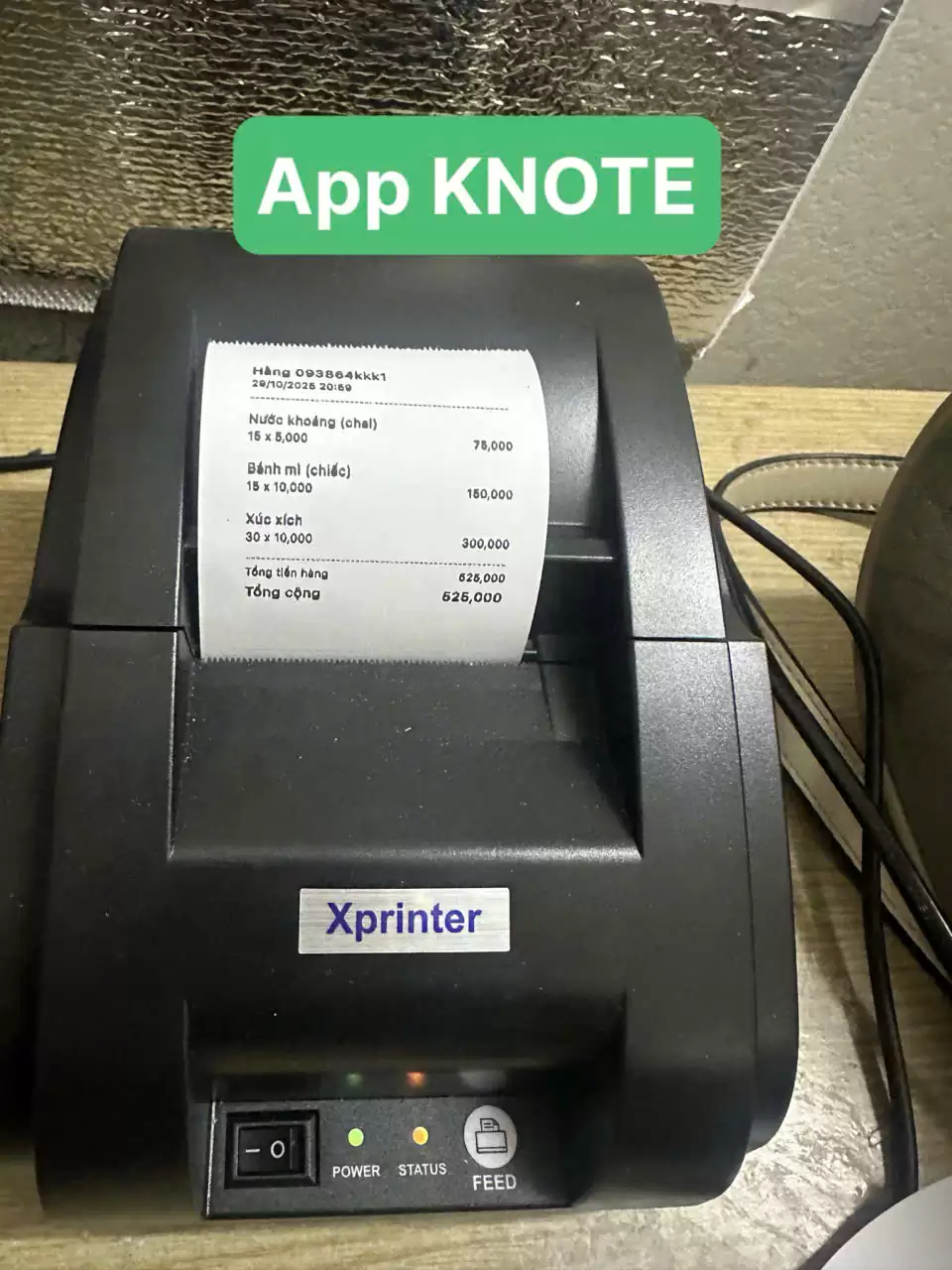 Máy In Hóa Đơn Cầm Tay Bluetooth Di Động – Tiện Lợi, In App Knote, Tương Thích Android iPhone