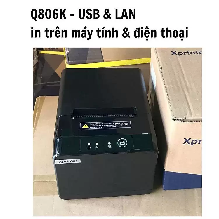 Máy In Hóa Đơn Xprinter Q806K (USB + LAN)