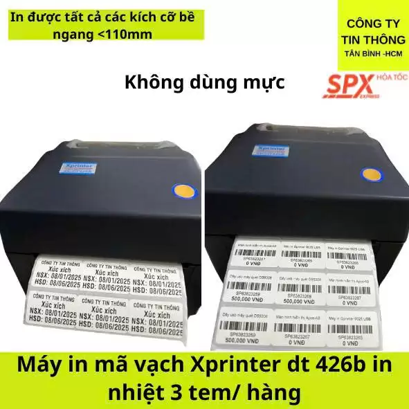 MÁY IN 3 TEM NHIỆT XPRINTER DT426B