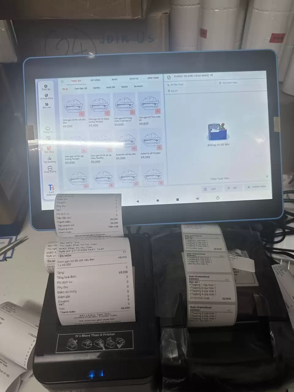 Máy tính tiền Android – Máy pos Android [Ram 4gb – Rom 32gb]