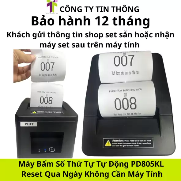 Máy Bấm Số Thứ Tự – Máy Lấy Số Thứ Tự Cơ Quan, Phòng Khám PD805KL
