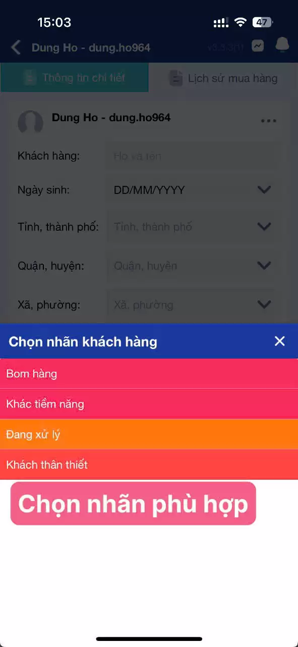 HƯỚNG DẪN CÁCH THÊM KHÁCH BOM HÀNG – APP CHOTDON.VN