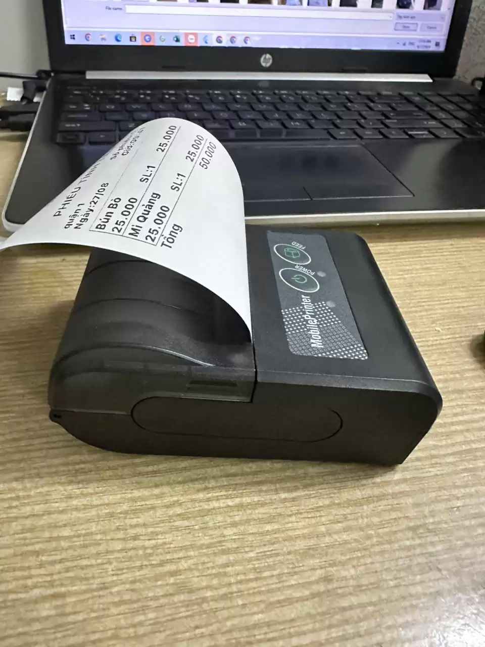 máy in bill cầm tay bluetoot Máy In Hình Ảnh – Hóa Đơn Cầm Tay Bluetooth Khổ K58 (58mm)
