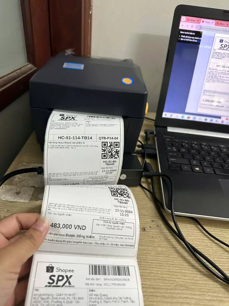 máy in xprinter dt426 MÁY IN NHIỆT ĐƠN HÀNG A6 – XPRINTER DT426B USB + LAN