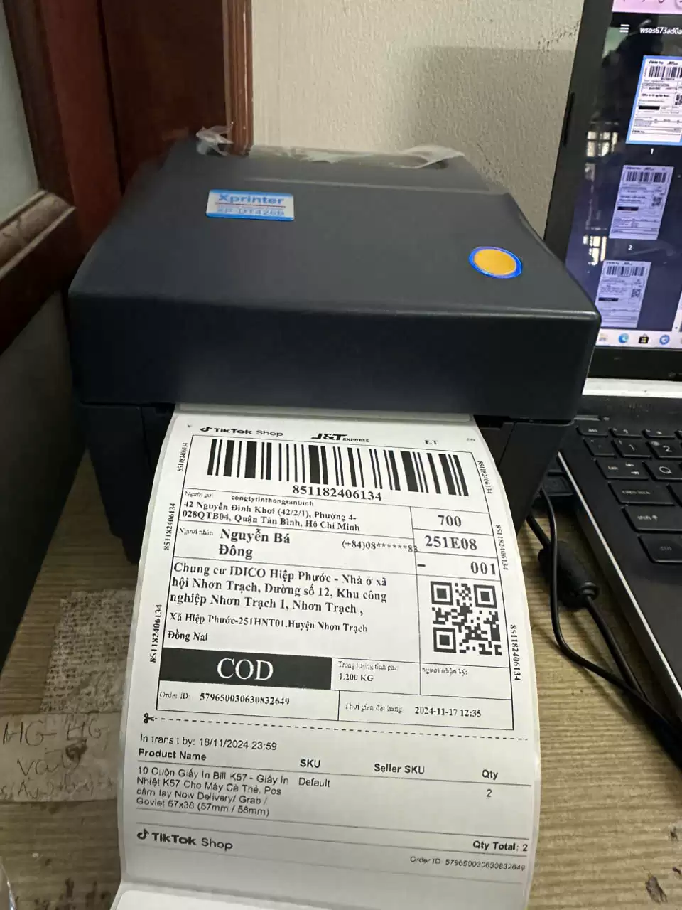 máy in đơn hàng tiktok shop MÁY IN NHIỆT ĐƠN HÀNG A6 – XPRINTER DT426B USB + LAN