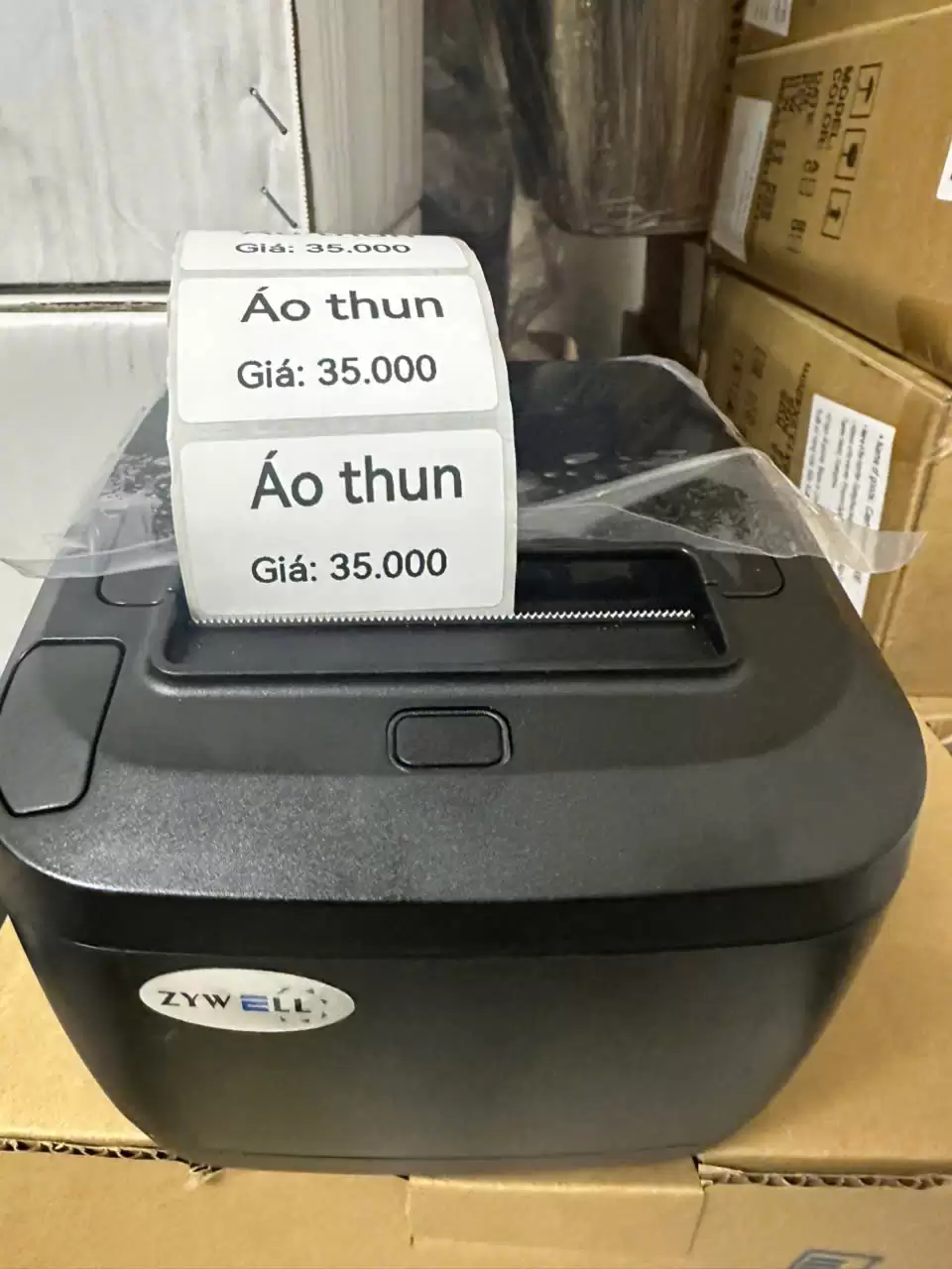 Máy in tem order Zy310 Máy in tem dán ly Zywell Zy310