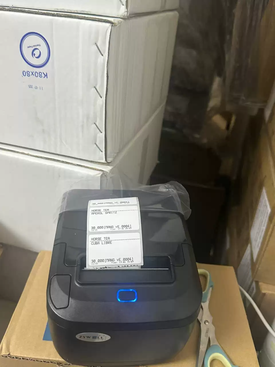 Máy in tem dán ly Zywell Zy310