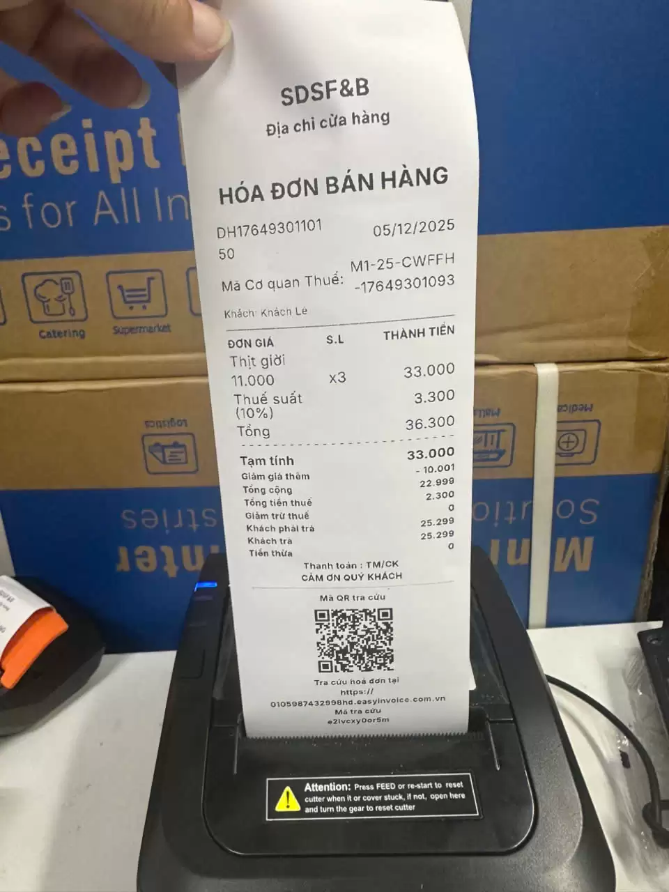 MÁY IN HOÁ ĐƠN EASY POS K200W (WiFi – KHÔNG DÂY)