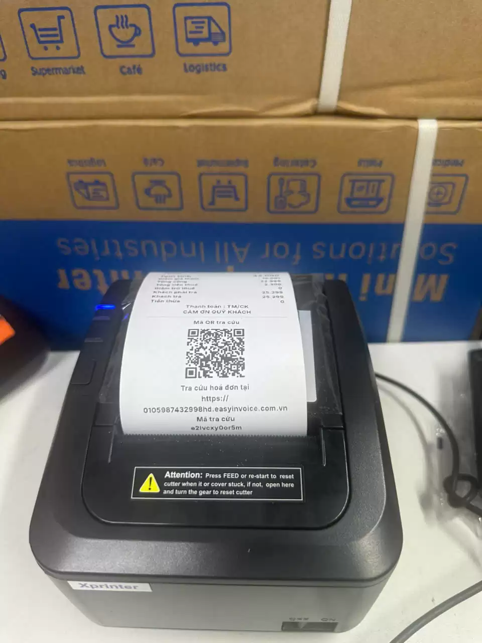 máy in hóa đơn easy pos k200w MÁY IN HOÁ ĐƠN EASY POS K200W (WiFi – KHÔNG DÂY)