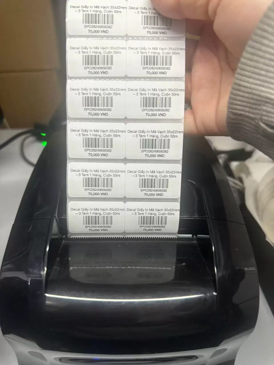 Máy in tem mã vạch Xprinter XP 365B (USB+LAN) In Phần Mềm kiotviet