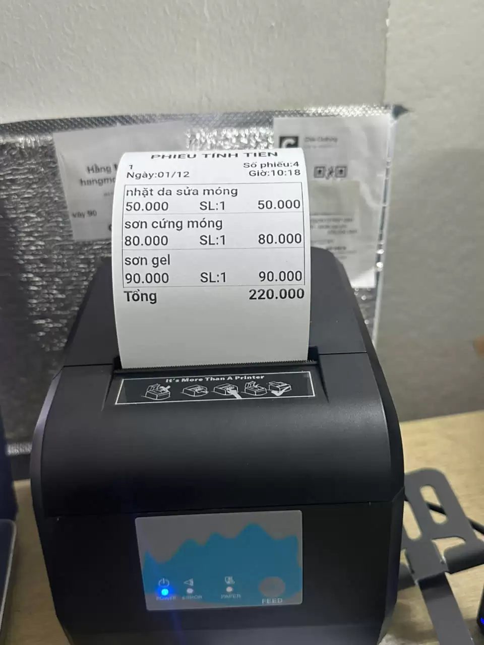 Máy In Hóa Đơn WiFi ZY908 Không Dây – In Tính Tiền TV