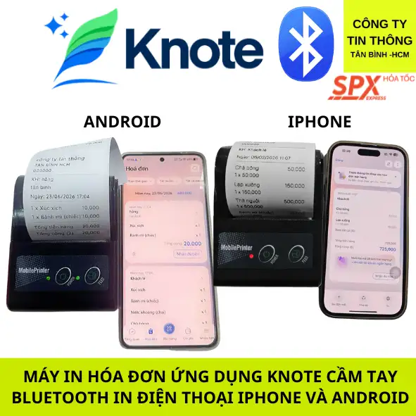 Máy In App KNote Cầm Tay Bluetooth K58 – In Hóa Đơn Từ Điện Thoại