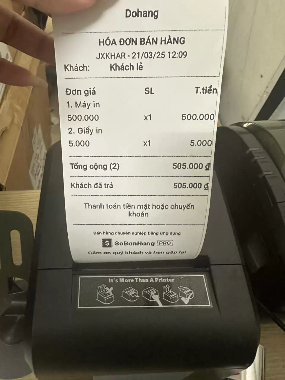 Máy In Hóa Đơn App Sổ Bán Hàng WiFi Không Dây Zywell ZY908