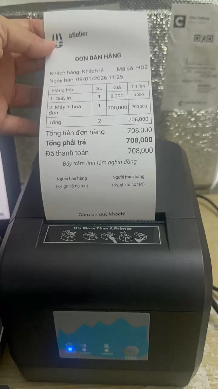 MÁY IN WIFI KHÔNG DÂY ZY908 – IN HOÁ ĐƠN MIỄN PHÍ TRÊN APP ASELLER