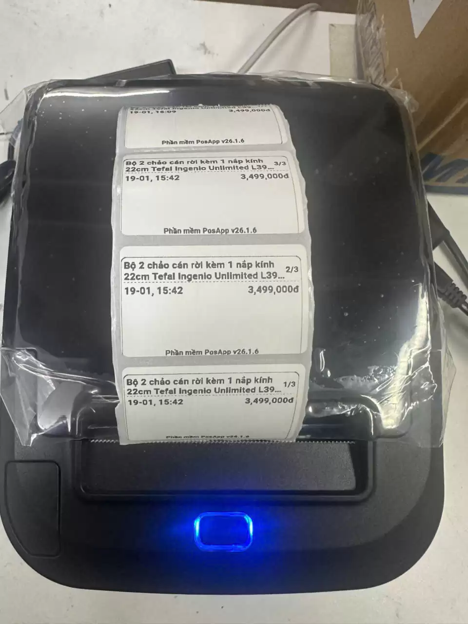 Máy In Tem Trà Sữa Kết Nối Điện Thoại Qua PosApp – Zywell ZY310 USB LAN