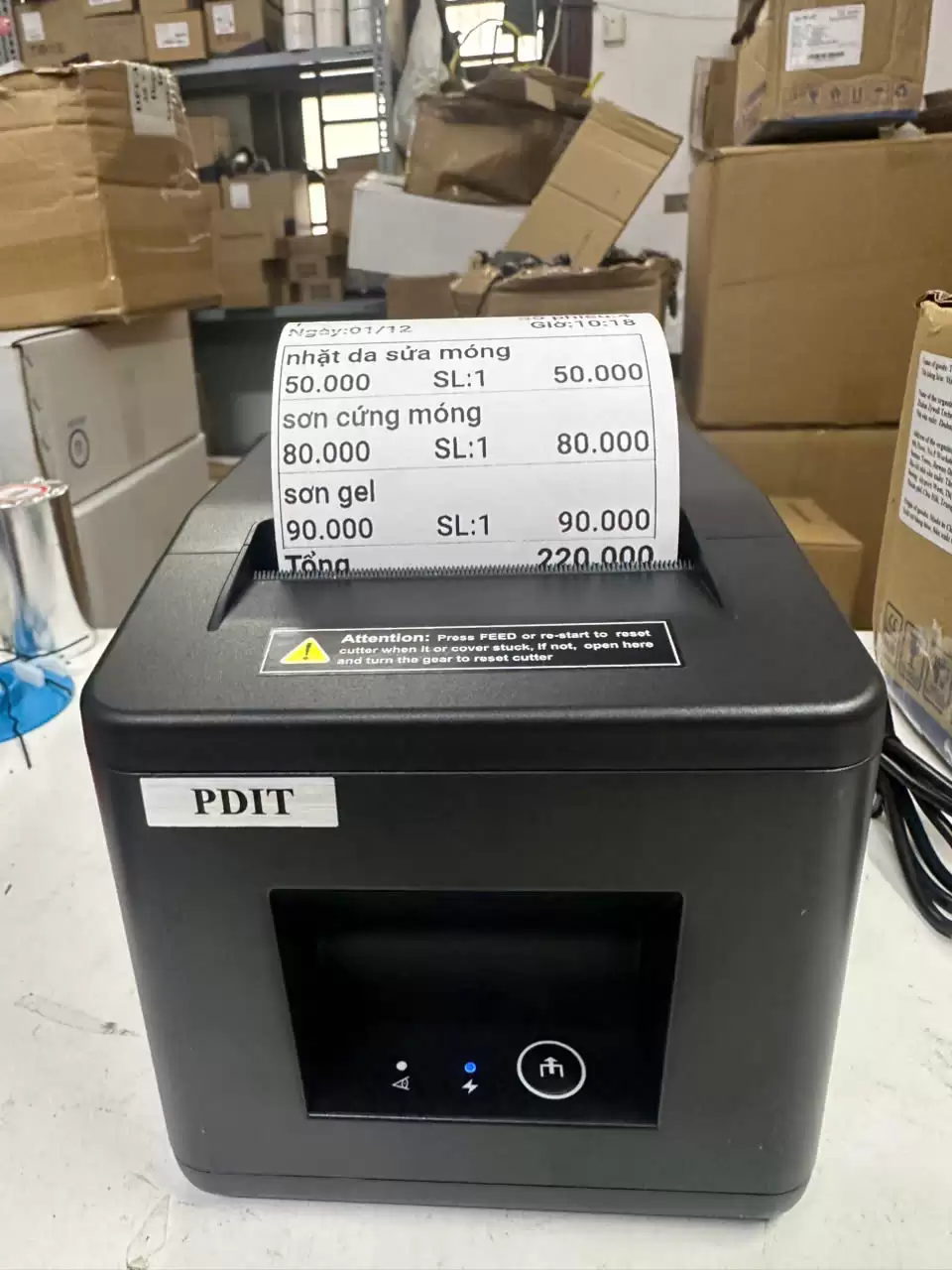 Máy In Hoá Đơn PDIT Q805KL [USB + LAN] – In App TÍNH TIỀN TV (APP FREE)