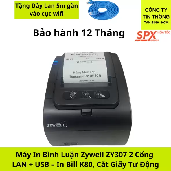 Máy In Bill KiotViet Xprinter XP-80TS (USB + LAN) – In nhanh, ổn định