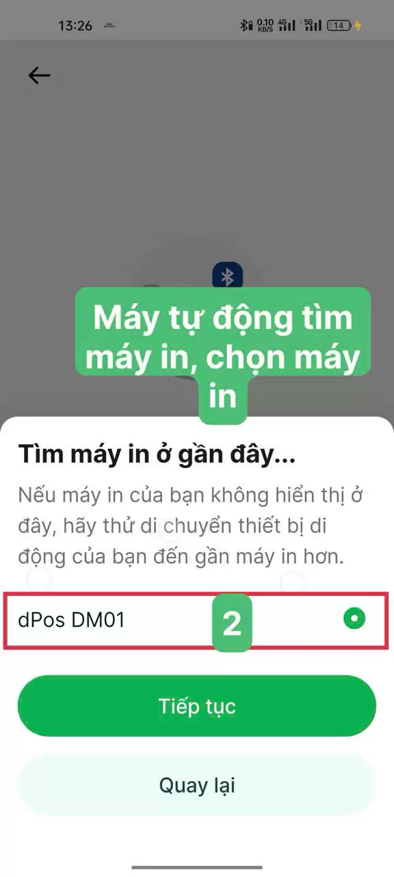 Hướng Dẫn Kết nối GrabFood Với máy in cầm tay bluetooth trên điện thoại