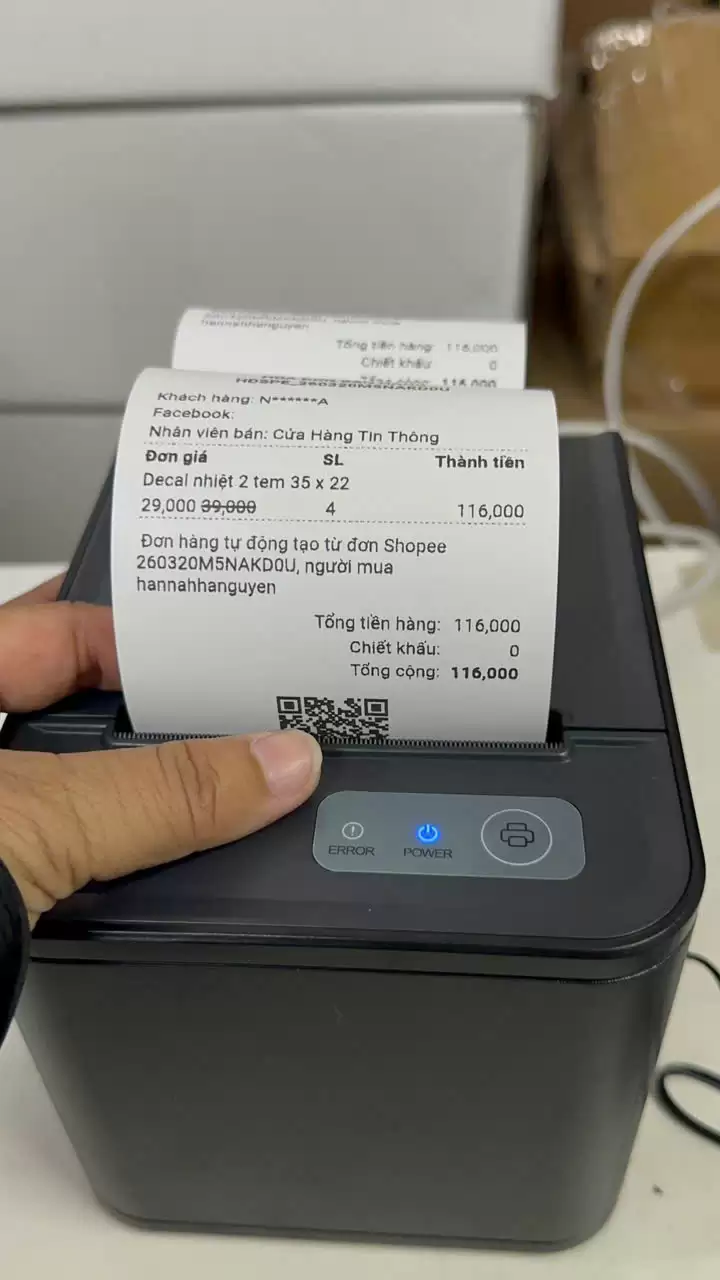 máy in bill kiotviet xprinter 80ts Máy In Bill KiotViet Xprinter XP-80TS (USB + LAN) – In nhanh, ổn định