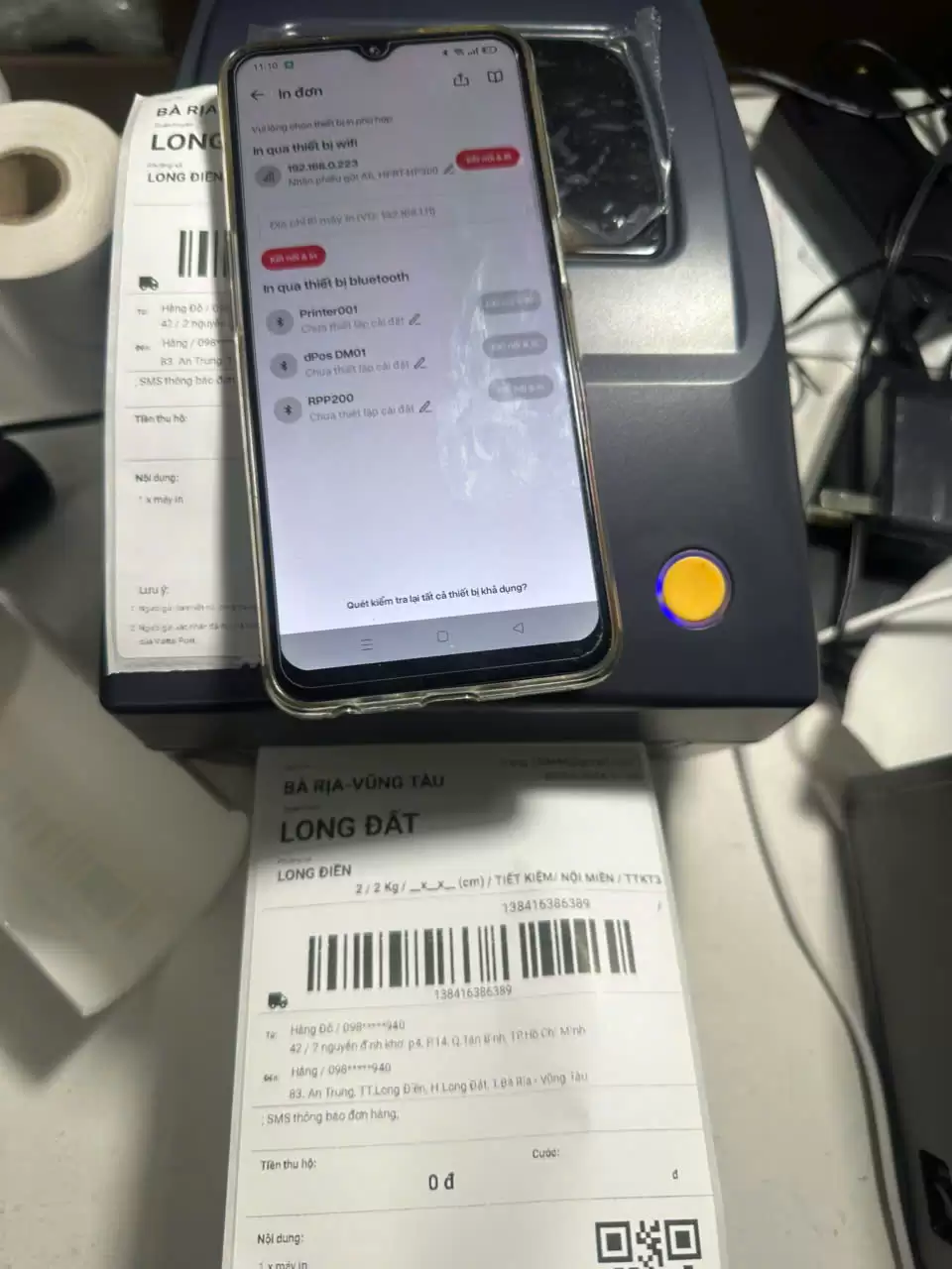 Cách in Viettel Post bằng điện thoại