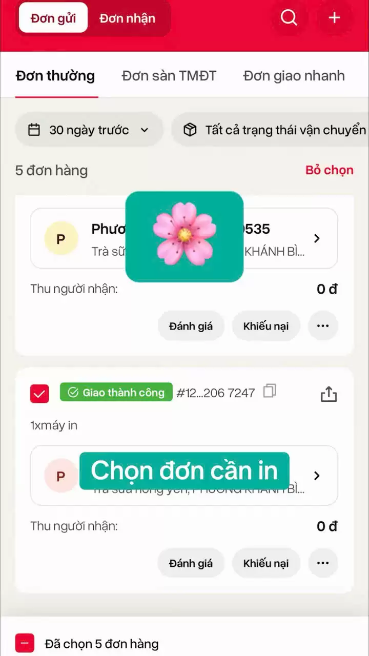 Cách in Viettel Post bằng điện thoại