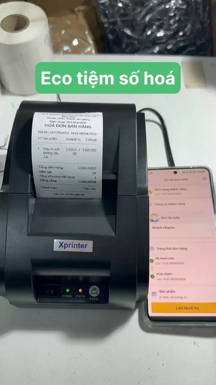 Máy in Bluetooth Eco Tiệm Số Hóa Xprinter K58 IIH