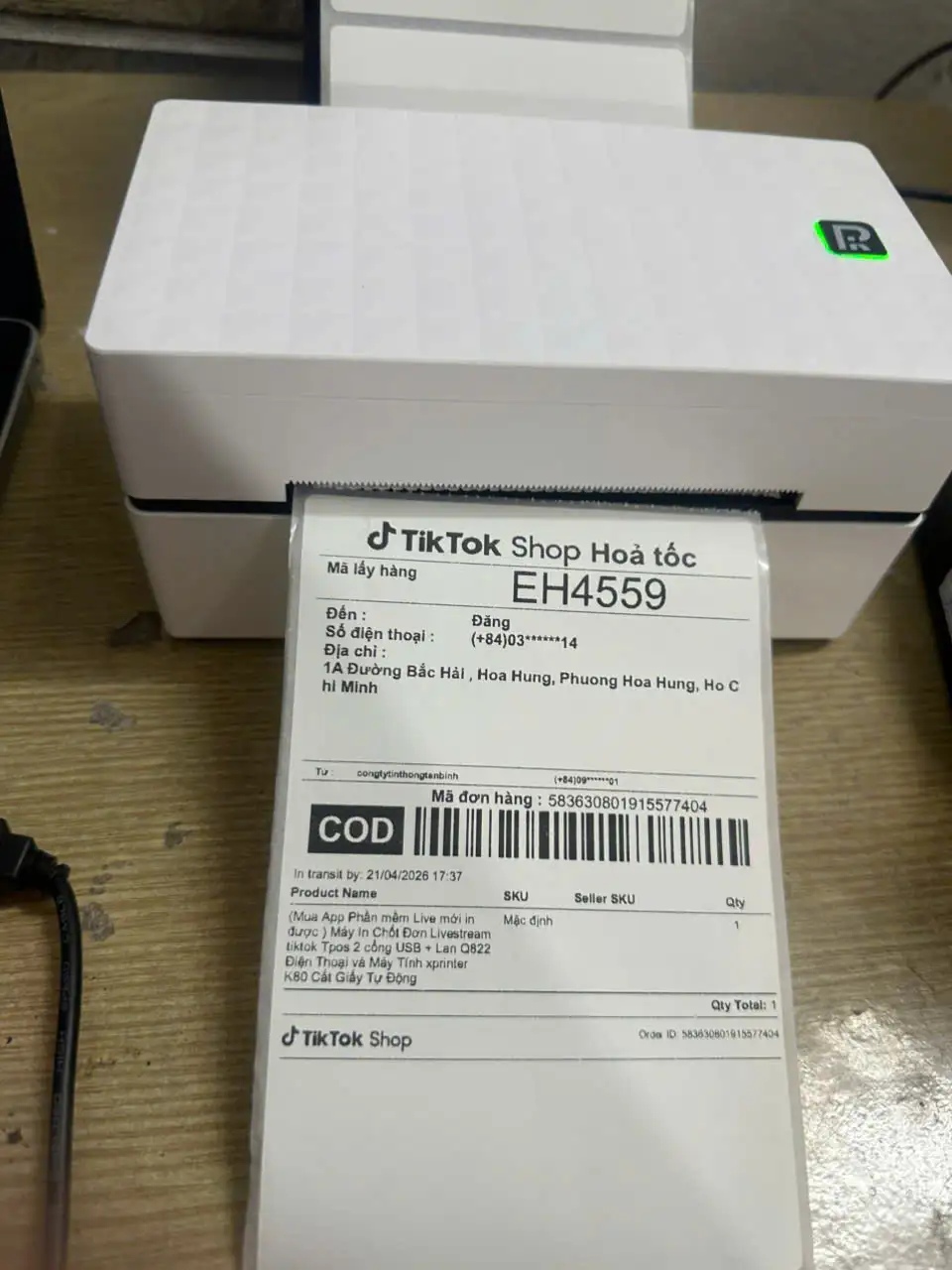 Hướng Dẫn In Mã Vận Đơn TikTok Shop Qua Điện Thoại Bluetooth