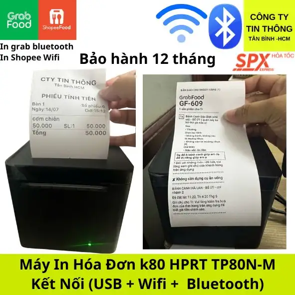Máy In Hóa Đơn HPRT TP80N-M Kết Nối USB Wifi Bluetooth