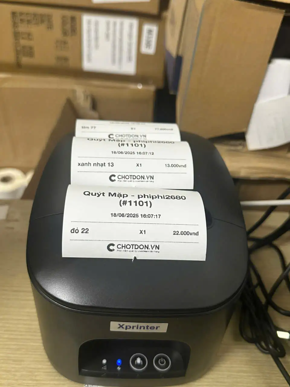 Máy In Hóa Đơn Chốt Đơn Xprinter XP-Q80BS USB LAN