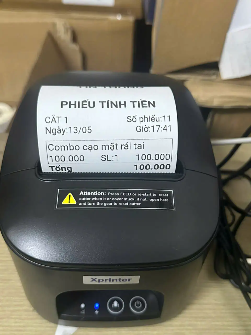 Máy XP-Q80BS USB LAN In Phần Mềm In Hóa Đơn Bán Hàng Miễn Phí Tính Tiền TV