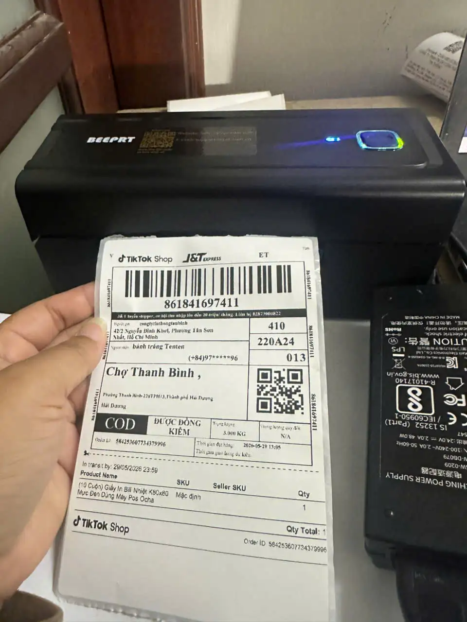 Máy In Đơn Hàng TikTok Trên Điện Thoại Bluetooth Và Máy Tính AYIN 480BT