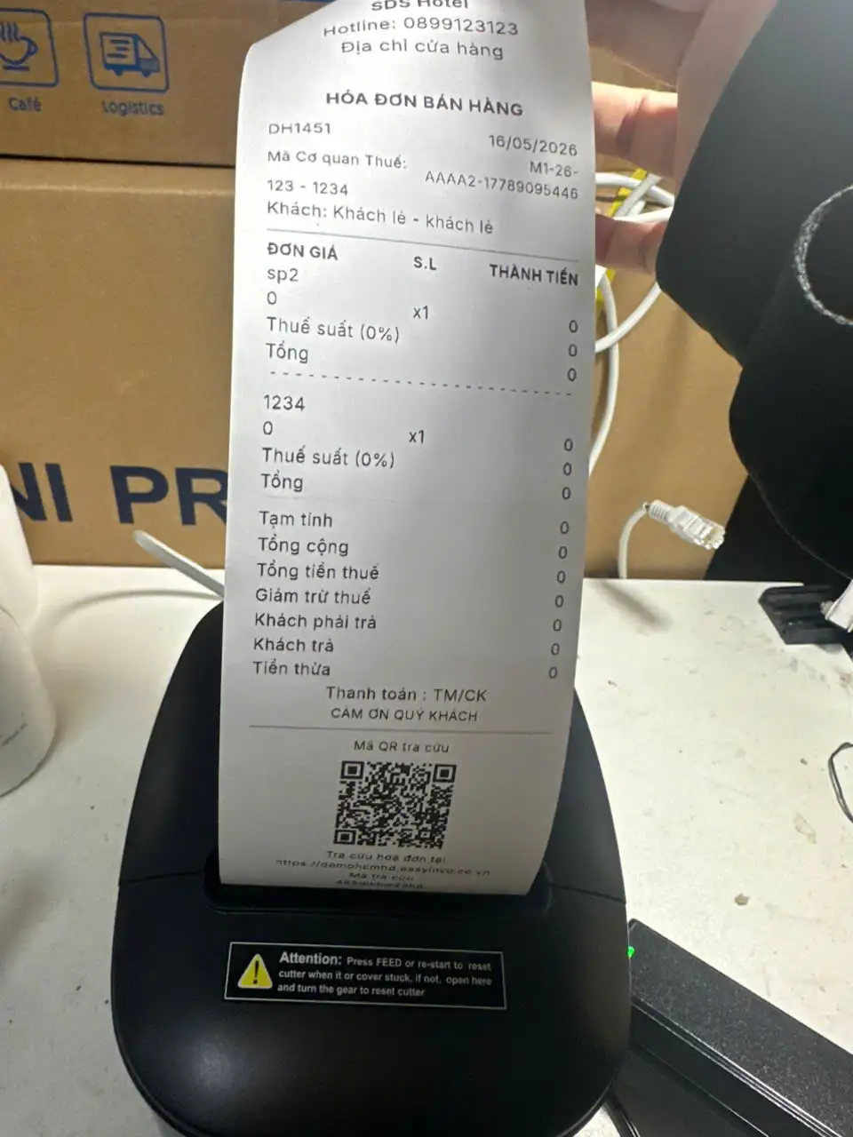 máy in hóa đơn EasyPos Xprinter XP-Q80BS Máy in hóa đơn EasyPos Xprinter XP-Q80BS (USB + LAN)