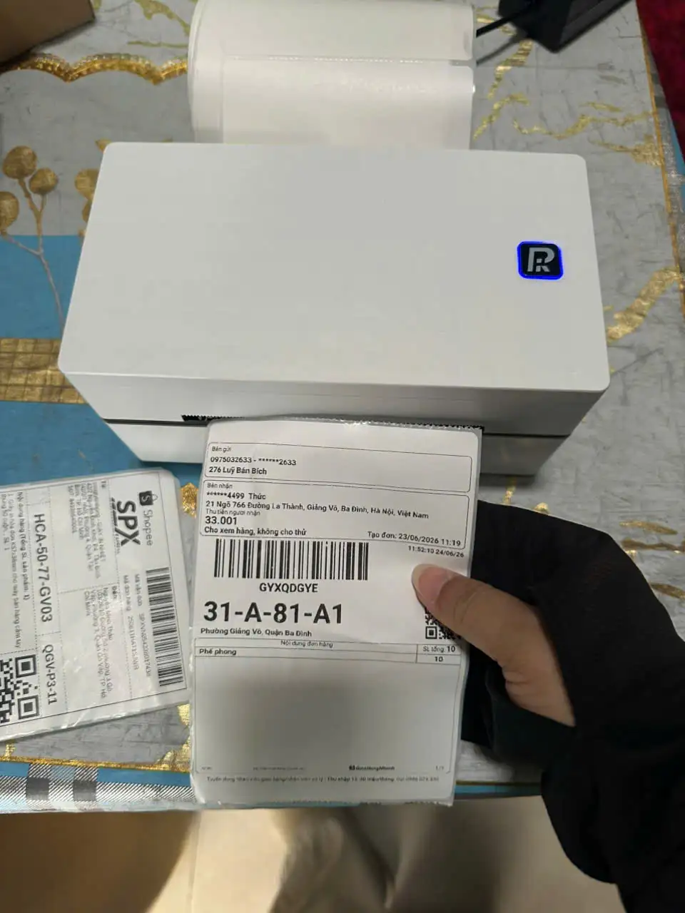 Máy in đơn hàng bằng điện thoại app GHN Máy In Đơn Hàng GHN 482BT USB Bluetooth – In Vận Đơn Trực Tiếp Từ Điện Thoại