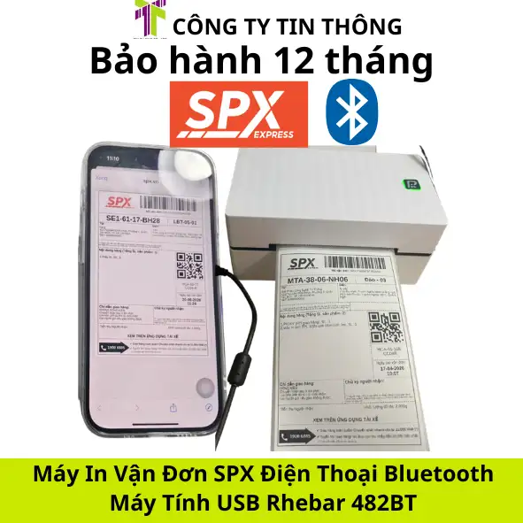 Máy In Vận Đơn SPX Điện Thoại A6 Rhebar BY-482BT (USB + Bluetooth)