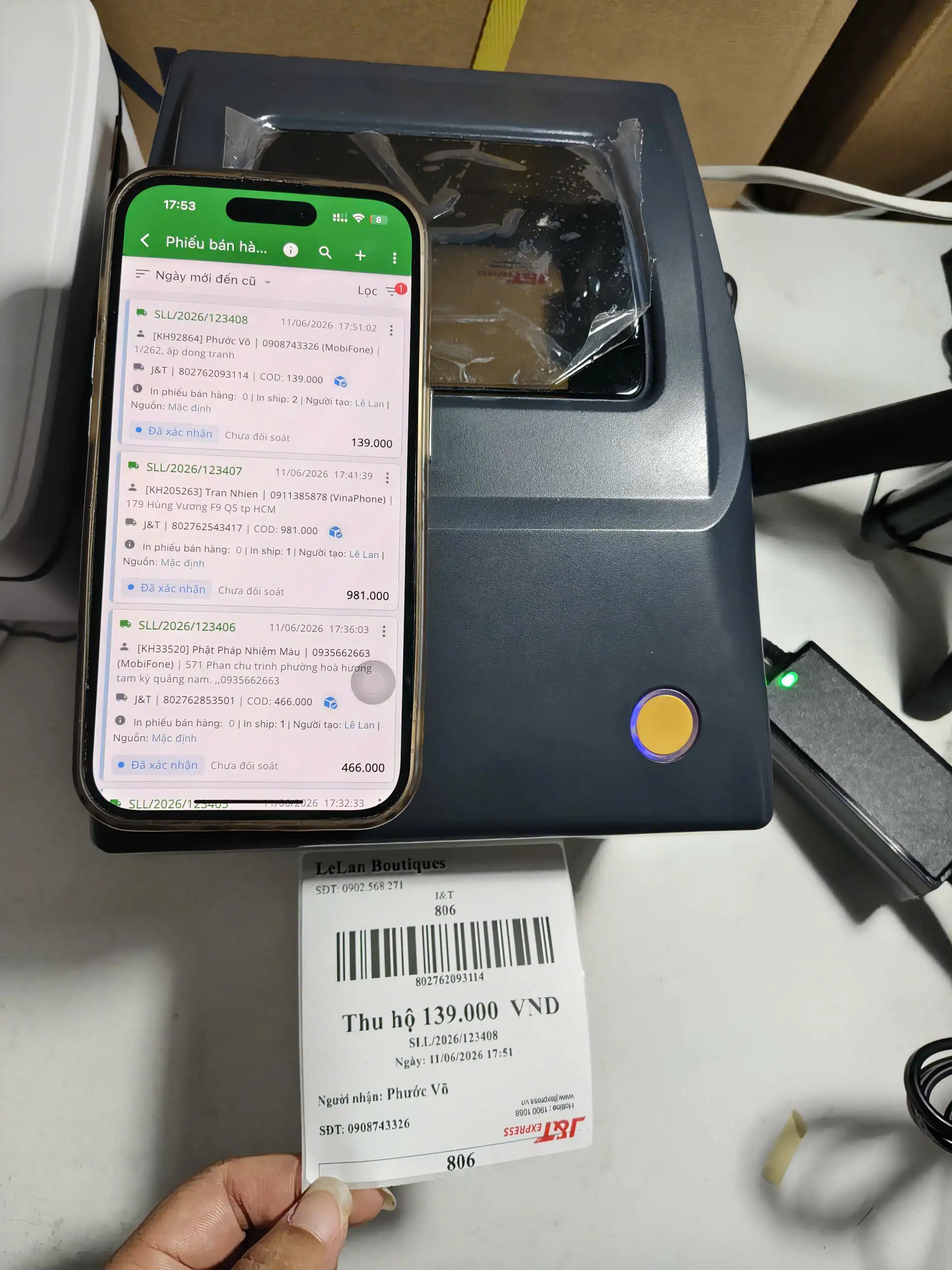 Máy In Phiếu Vận Chuyển TPos Xprinter DT426B USB LAN