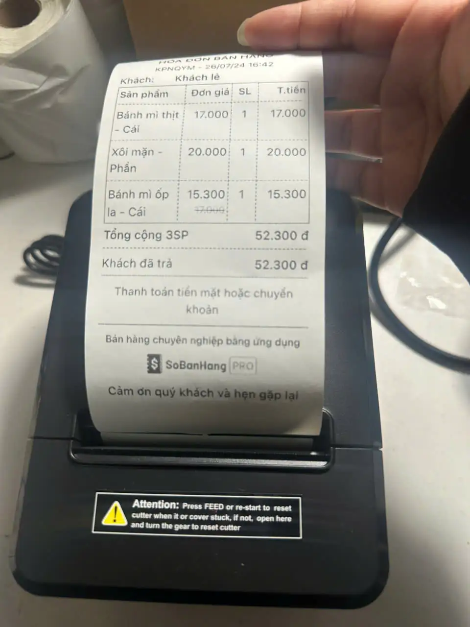 Máy in bill WiFi App Sổ Bán Hàng Xprinter T80W – In hóa đơn K80 từ điện thoại và máy tính