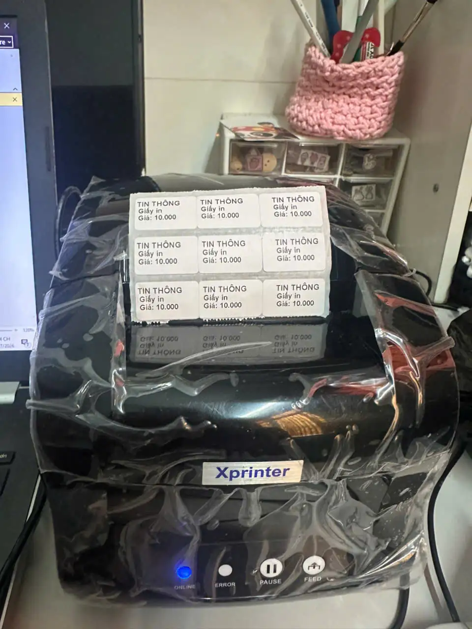 Máy in mã vạch 3 tem 25x15 Xprinter 365B Máy in mã vạch 3 tem 25x15 Xprinter 365B
